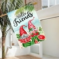 thumbnail image 4 of Hello Friends Summer Garden Flag Vertical Double Sided Cute Gnomes Hold Watermelon Tropical Beach Home Yard Flag Outdoor Seasonal Decoration 28 x 40 Inch, 4 of 6