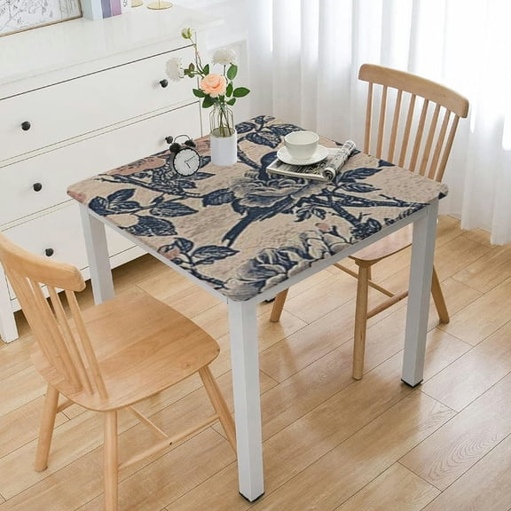 HAOXIT Vintage Rectangle Tablecloth Pastoral Floral Rustic Table Cloth Washable Table Cover for Indoor & Outdoor, Farmhouse Decor, Picnic, Tabletop Decoration 36*36