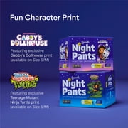 Rascals Night Pants Absorbent Girls Nighttime Bedwetting Underwear, Gabby's Dollhouse, S/M (38-70 lbs), 44 Count