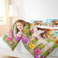thumbnail image 4 of jejeloiu Highland Cow Butterfly 7pcs Bedding Comforter Set Kids,Farm Print Queen Bedding Sets,Reversible, 4 of 7