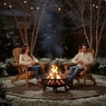 thumbnail image 5 of Light Brown Solid Hemlock Wood Adirondack Chair 2 Pack Folding PreAssembled Back for Backyard Pool Deck, 5 of 8
