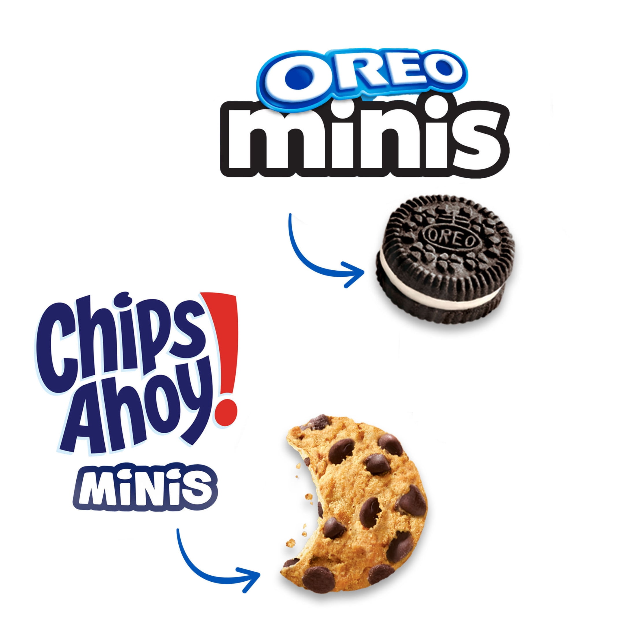 Nabisco Crowd Favorites Cookies Variety Pack, OREO Minis & CHIPS AHOY! Minis, 30 Snack Packs