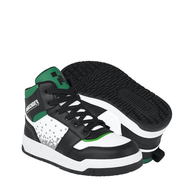 TENIS CASUALES MINECRAFT NIÑO MI5340 SIMIPIEL NEGRO 18-21