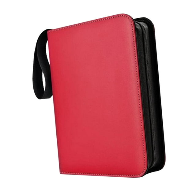 HILABEE 9 Pocket Binder Binder Photocard Zipper Portable Waterproof Trading Card Red