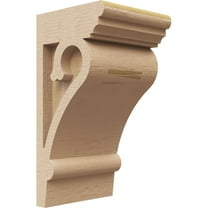4"W x 4"D x 8"H Wide Mayflower Rough Cedar Woodgrain TimberThane Corbel, Primed Tan