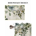 thumbnail image 6 of Sage Green 2 Panel Kitchen Curtains for Small Windows, Eucalyptus Leaves Bathroom Tier Curtain, Short Window Treatment for Bedroom/Living Room 55"x36", 6 of 6