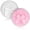 White+Pink, variant on 2 count Dusting Puff, 3.4 Inch Soft Dusting Puffs Large Puff, Washable , Big Puffs for Women Makeup (White+)