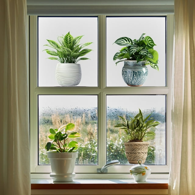 Xihbxyly Pegatinas de Cristal con Diseño de Ramo de Colores, Impresión a Doble Cara, Extraíbles, Autoadhesivas, Fáciles de Aplicar, para Dormitorio y Habitación Infantil (Juego de 1 Pieza)