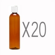 MoYo Natural Labs 8 oz Travel Bottles, Empty Travel Containers with Flip Caps, BPA Free PET Plastic Squeezable Toiletry/Cosmetic Bottles (30 pack, Amber)