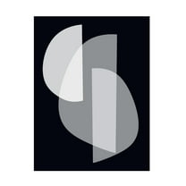 Canvas Wall Art - Tom Quartermaine 'Black and White Mid Century Abstract 3' Wall Art for Living Room, Bedroom, or Office Décor by Trademark Fine Art - 14 x 19 Inches