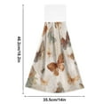 thumbnail image 3 of 2PCS Velcro Hangable Hand Towels Quick-Drying Hanging Kitchen Towels for Kitchen & Bathroom Earthy Tones Butterflies, 3 of 7