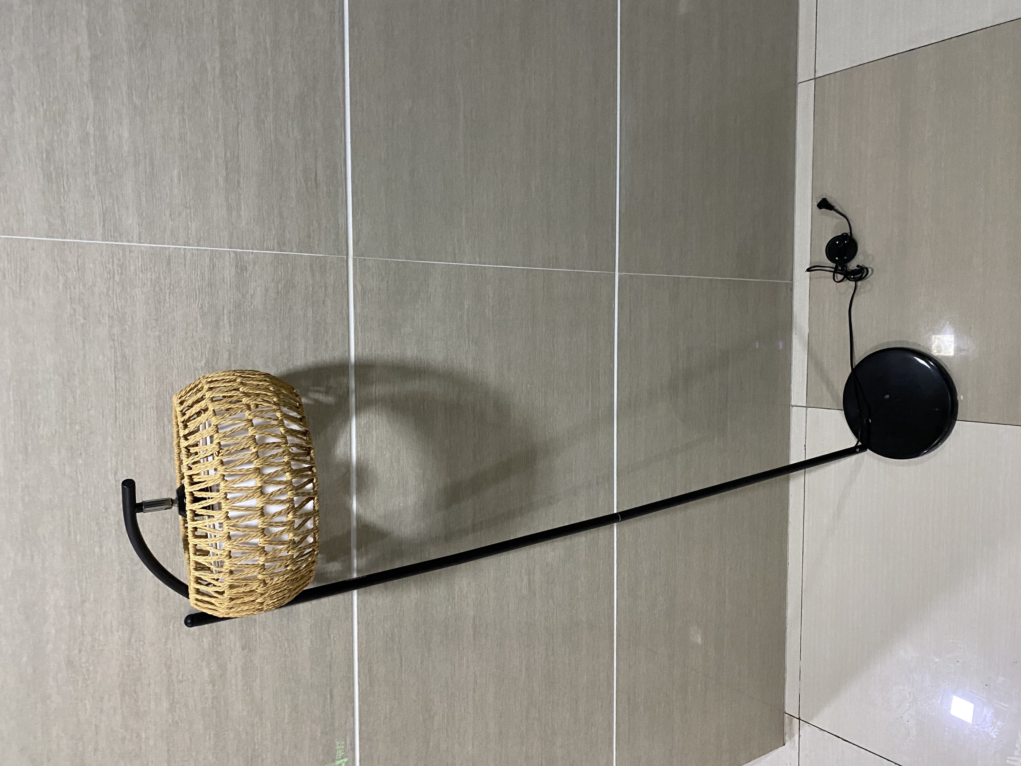 Asdbko lamp, curved floor lamp with remote control