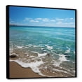 thumbnail image 2 of Designart "Tranquil Oceanfront" Beach Floater Framed Wall Art Living Room, 2 of 5