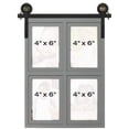 thumbnail image 2 of Excello Global Products Barndoor Collage Frame - Holds Four 4x6" Photos (Gray) - EGP-HD-0445-C, 2 of 5