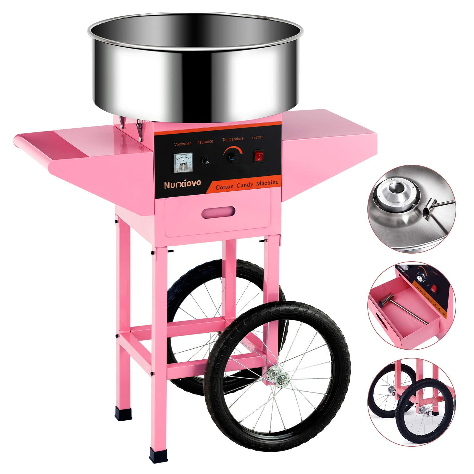Cotton Candy Machine cart Nurxiovo Electric Commercial Candy Floss