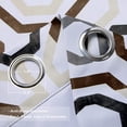 thumbnail image 4 of DriftAway Camden Blackout Curtains 84 Inches Long for Bedroom Geometric Lattice Printed Drapes Thermal Insulated Room Darkening Grommet Window Treatment 2 Panels for Living Room W52 x L84 Beige Choc, 4 of 8