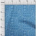thumbnail image 1 of oneOone Viscose Chiffon Medium Blue Fabric Crocodile Ogee & Leaves African Sewing Craft Projects Fabric Prints By Yard 42 Inch Wide, 1 of 4