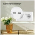 thumbnail image 4 of Toma de corriente USB multifuncional Desiderio, enchufe europeo de pared con puerto USB doble para cargar teléfonos de 250 V, 4 of 5