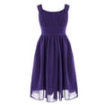 thumbnail image 7 of inhzoy Kids Girls Wide Straps Pleated Ruched Chiffon Flower Girl Dress, 7 of 7