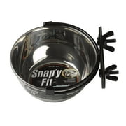 Angle View: MidWest Homes for Pets Snap'y Fit Stainless Steel Food Bowl/Pet Bowl 10 Ounces (1.25 cups)