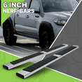 thumbnail image 2 of Magshion 1 Pair Chrome 6"Side Step Running Board Nerf Bar for 2005-2022 Toyota Tacoma, Access Cab Models Only, 2 of 9