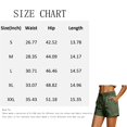 thumbnail image 3 of Women's Utility Shorts with Pockets, Casual Solid Color Elastic Waist Twill Shorts, Summer Lightweight Everyday Cuffed Hem Chino Basic Shorts, 3 of 8