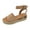 Khaki, variant on Woman Summer Sandals Open Toe Casual Platform Wedge Shoes Casual Canvas Shoes Gray 39