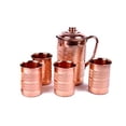 thumbnail image 4 of Rastogi Handicrafts Pure Copper Silver Touch Jug & 4 Glass Set, 4 of 4
