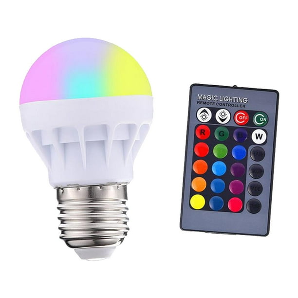Prettyia Color Changing Light Bulb RGB LED Light Bulbs Mood Light Remote Control