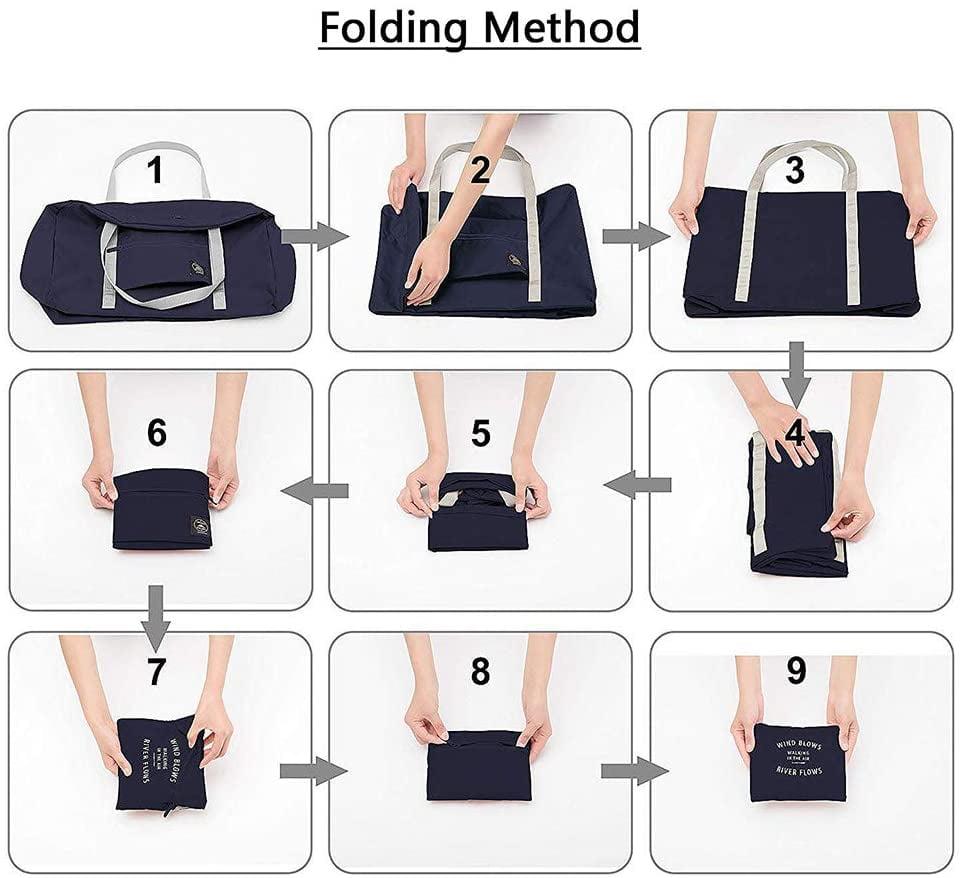 Gym Shopping wine red, light blue 2 pack Foldable Travel Duffel Bag with Fixed on the Trolley Case Waterproof Luggage Travel Bag Vacation Lightweight Carry On Bag for Sports