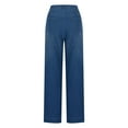 thumbnail image 6 of Idoravan Wide Leg Jeans Women High Waisted Women's Casual Large Pocket High Waist Versatile Straight Tube Loose Wide Leg Denim Pants, 6 of 7