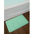 thumbnail image 2 of Blue Sky Bath Mat, Graphic Hot Air Balloons Illustration with Puffy Clouds, Plush Bathroom Decor Mat with Non Slip Backing, 29.5" X 17.5", Yellow Green Sky Blue, by Ambesonne, 2 of 2