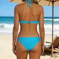thumbnail image 6 of TaTaai Womens Two Piece Swimsuit High Waist Bikini Sets Ribbed Solid Color Push Up Tops Adjustable Straps Bathing Suits for Vacation 1-Pack Gift, 6 of 9