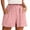 Pink, variant on Women's High Waist Elastic Drawstring Shorts with Pockets - Knee-Length Comfy Wide Leg Summer Casual Shorts for Yoga, Beach & Lounge,Army Green L
