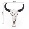 thumbnail image 1 of Vintage 3D Horned Skull Resin Wall Hanging Decor for Home Office Animal-Inspired Craftsmanship Gift Idea, 1 of 5