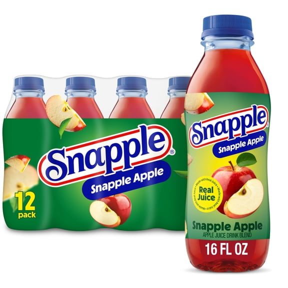 Snapple Apple Juice Drink, 16 fl oz, 12 Count Bottles