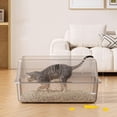 thumbnail image 3 of Garvee Stainless Steel Cat Litter Box, with Scoop, 23.62 x 15.74 x 12", Gray, 3 of 8
