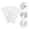 thumbnail image 6 of SEWCHICS 4Pcs Garden Edging Decorative Fence White Plastic Round Head Outdoor Use, 6 of 8