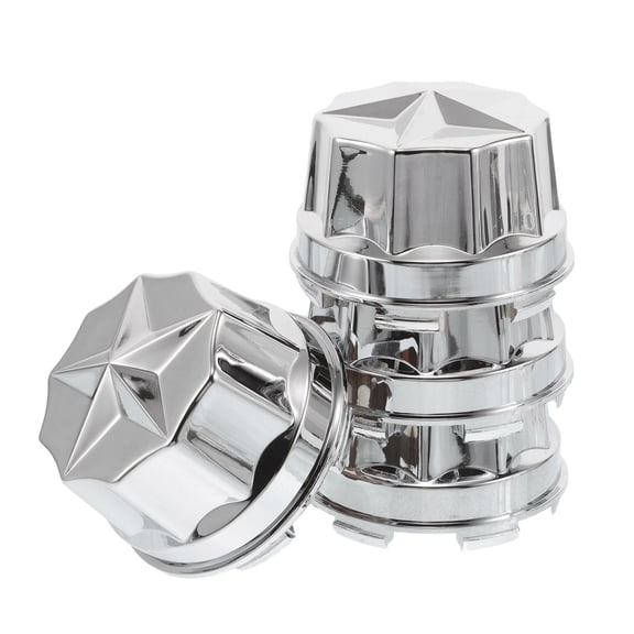 PAMINGONO 4Pcs Full Coverage Silver Plastic Wheel Hub Covers Rim Caps for Go Kart Atv Utv Outdoor Use