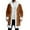 1-Brown, variant on Christmas Long Cardigan For Men Hoodies Women Santa Claus Xmas White Faux Fur Trim Warm Hooded Coat With Pocket