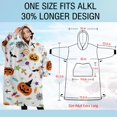 thumbnail image 4 of Oversized Wearable Blanket Hoodie,Playful Halloween Icons Pattern Sherpa Blanket Hoodie with Super Pockets,Super Warm Fuzzy Pullover for Women & Men, 4 of 6