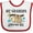 White and Red, variant on Inktastic My Grandpa Loves Me with Sloth and Hearts Boys or Girls Baby Bib