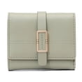 thumbnail image 1 of Cartera corta de verano para mujer, billetera pequeña coreana de color sólido con hebilla fresca y plegable para mujer, 1 of 6
