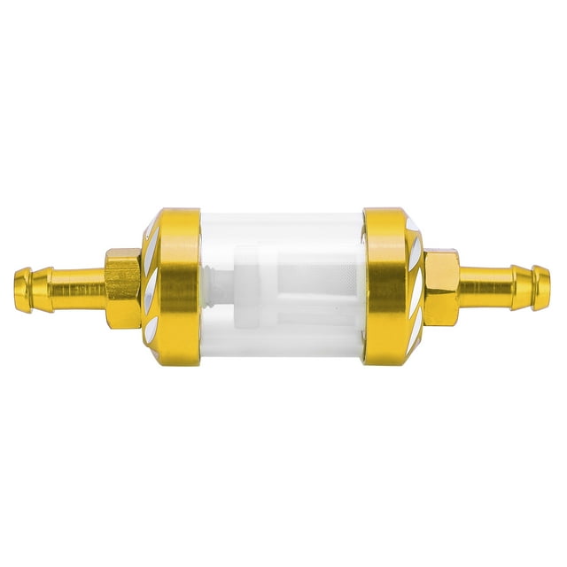 Akozon Replacement Fuel Filter with Glass and Aluminium Shell for Cars ATVs SUVs Motorcycles and Pit Bikes
