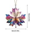 thumbnail image 3 of Hwkond Christmas Tree Decor Clearance 2024 Maple Leaf Shaped Wall Decoration Wall Hanging Door Hanging Festive Decorations,MulticolourA, 3 of 6
