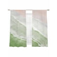thumbnail image 2 of Sheer Curtain Panels Ocean Waves Rod Pocket Voile Window Curtains Sage Green Ombre Beach Window Treatments Ligh Filtering Privacy Curtain Drapes for Bedroom Living Room 2 Panel Set 63 Inch Length,, 2 of 9