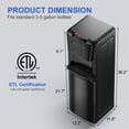 thumbnail image 4 of Bottom-Loading Water Dispenser with 3-Settings, Water Cooler with Two 304 Food-Grade Stainless Steel Inner Tanks, Child Lock & Energy-Saving, Fits 5 Gal Bottles Home/Office/Gym, 4 of 8