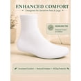 thumbnail image 3 of Comfello Circulatory Diabetic Ankle Socks for Men & Women – 3-Pack – Non-Binding, Extra Wide Moisture Wicking Cotton Socks, 3 of 7