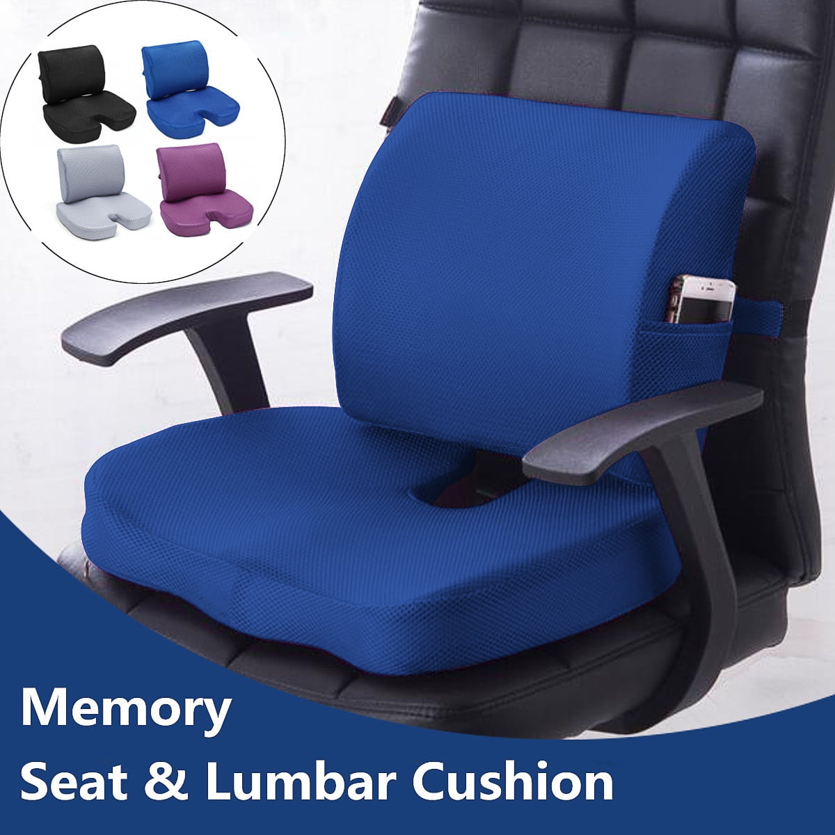 SnugPad Seat Cushion Black 2Pk 