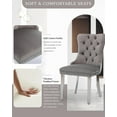 thumbnail image 2 of Exquisite Velvet Dining Chair Set of 8 with Tufted Backrest and Silver  for Kitchen and Restaurant, 2 of 5